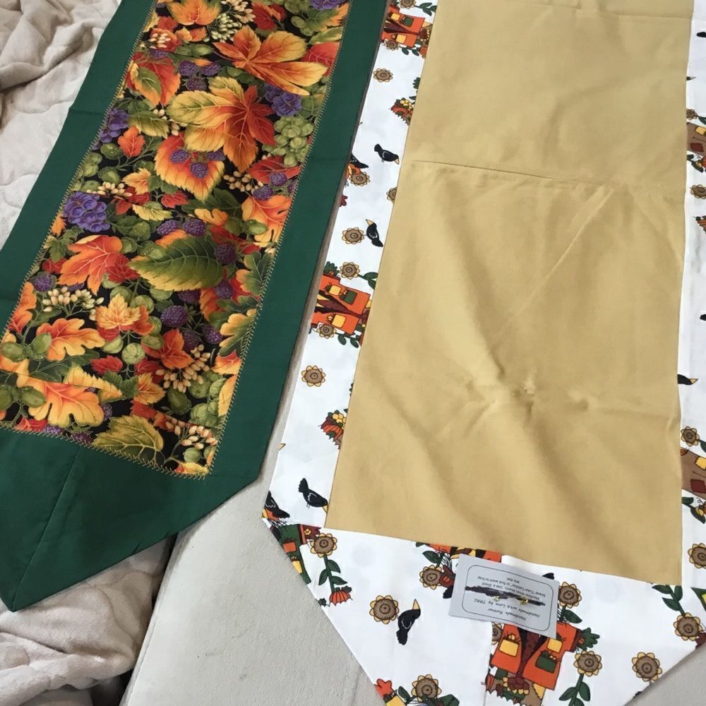 NWT Hand Crafted Set of 2 Fall Runners - Picture 2 of 9